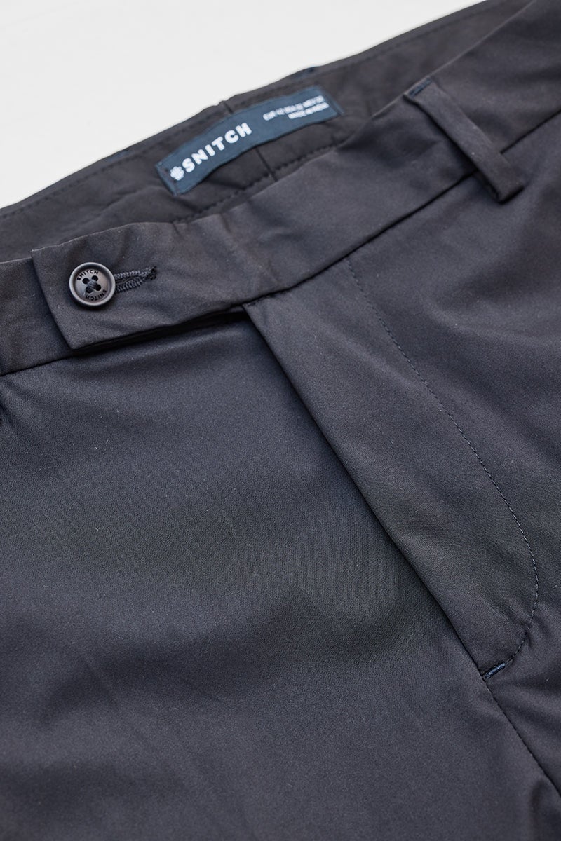 SNITCH Black Slim Fit Chinos - Image 2